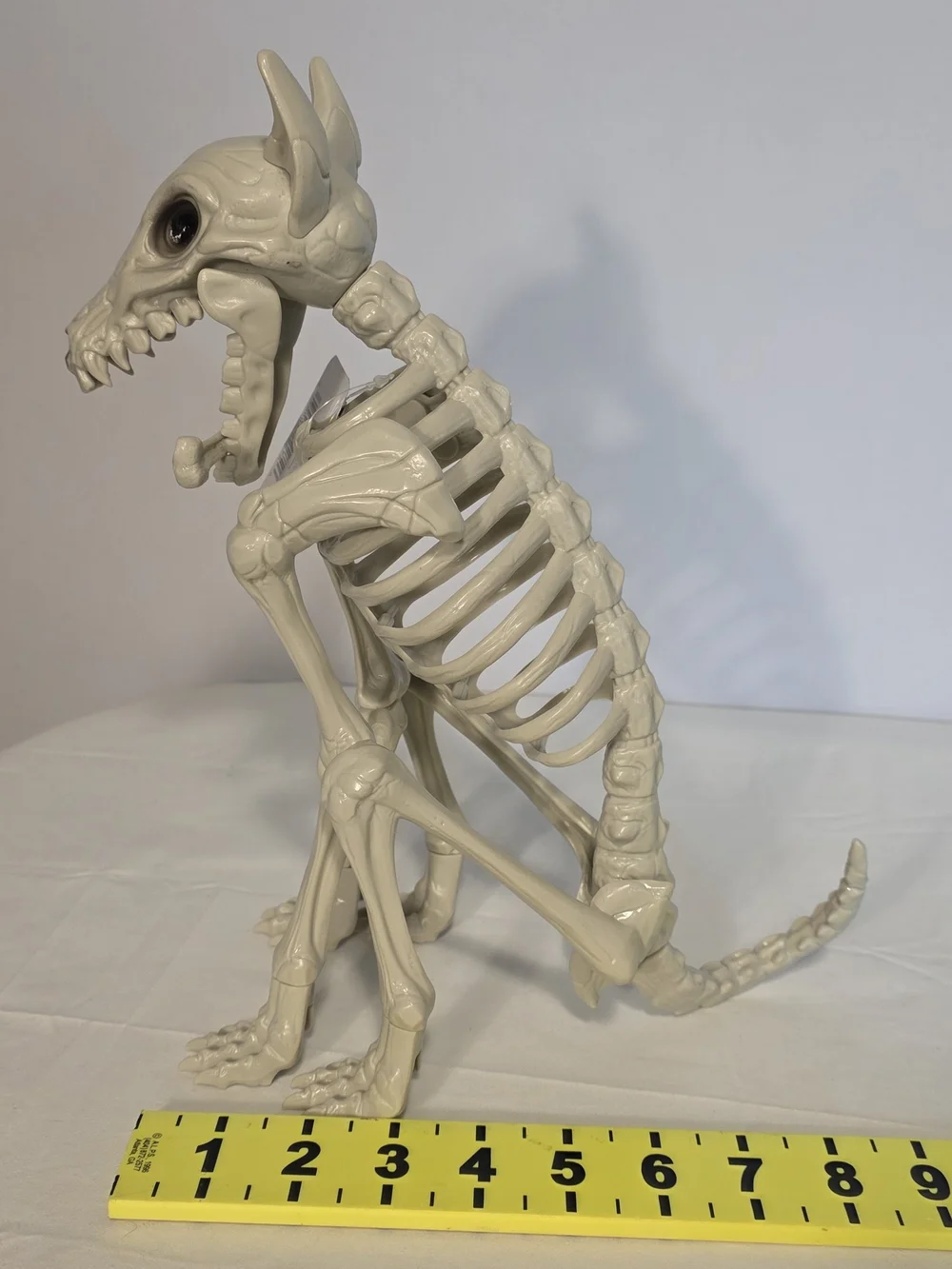 NEW Halloween Lot Of 3 Animal Skeleton Figures Decorations Dog Cat Rat Creepy